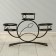 Flowers stand, floor, 3 pots, d = 14 cm, bronze, "camellia"