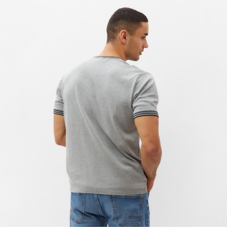 Jumper men's short sleeve Minaku Regular Fit: Color Gray Melange, Rr. 44-5
