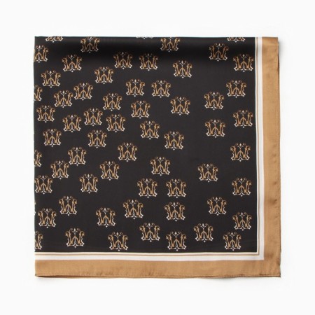 Women's scarf minku 70*70 cm, black-2