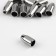 Tip for a cord, d = 3 mm, 14 × 7 mm, 10 pcs, silver color