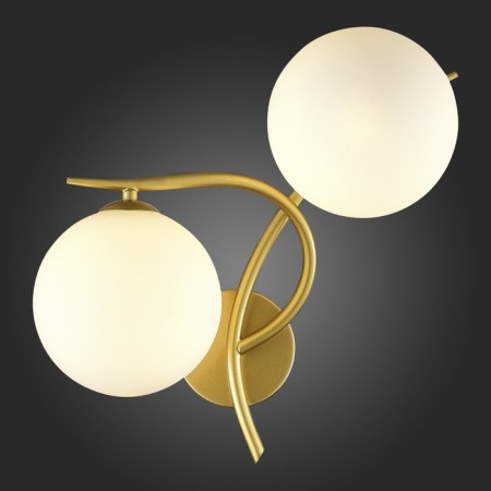 Wall lamp EVOLUCE. Sle2210-201-02. Artu. 2x5 W, G9, 4000K, 34x36 cm, gold color-2