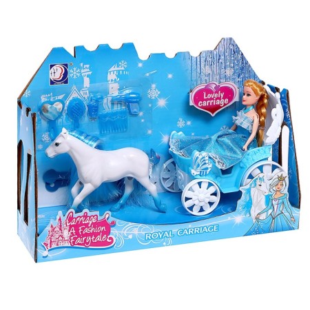 Carriage for dolls "Magic carriage", with a doll and a horse-4