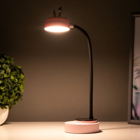 Table lamp "Ears" LED 3 modes 2W USB pink 6x12x37 cm Risalux-4