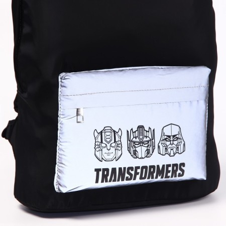 A backpack with a reflective pocket, 30 cm x 15 cm x 40 cm "robot", transformers-4