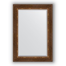 Mirror with fatset in the baguette frame - Roman bronze 88 mm, 66 x 96 cm, evoForm