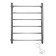 Domoterm electric heated towel rail "Aurora" 109-6, 400 x 600 mm, 6 crossbars, right