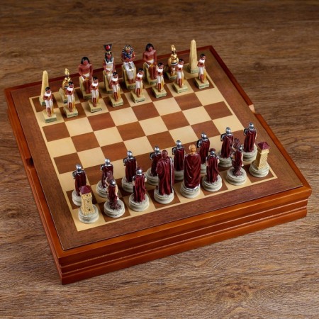 Chess souvenir "Battle for Egypt", h king-8 cm, pawns-6 cm, 36 x 36 cm-6