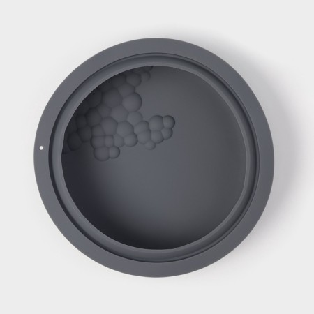 Form for baking and mousse desserts of the share "airiness", silicone, 18.5x4.5 cm, gray-4