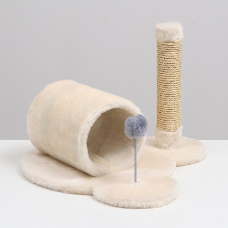 Game complex with a column-bunker, pipe, toy, 40 x 30 x 35 cm, milk