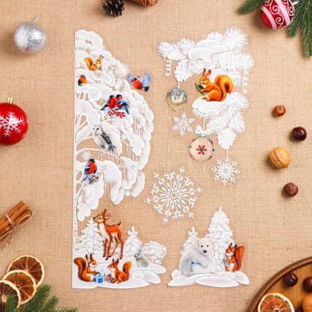 Set of stickers design "Fairytale Forest" 2 sheets, plastisol, 49.3x33.6cm-2