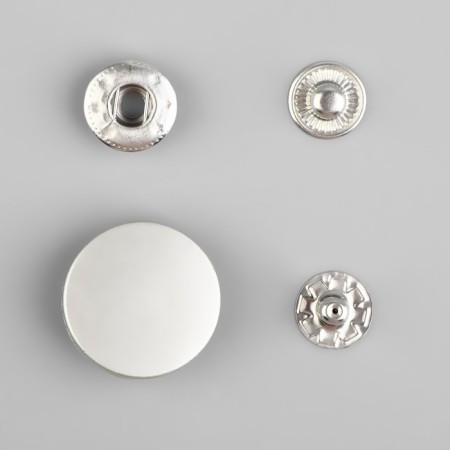 Installation button, alpha (S-shaped), d = 20 mm, silver matte color-2
