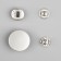 Installation button, alpha (S-shaped), d = 20 mm, silver matte color