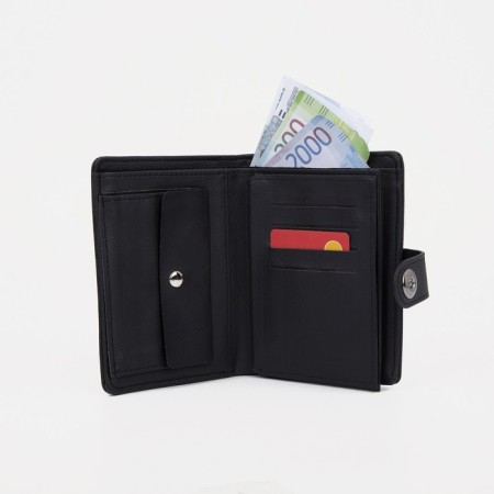 Male purse on Magnet, 3 in 1, department for auto documents and passports, black color-6