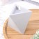 Figure Aromatic candle in concrete "rhombus", 13.5x9 cm, light gray, apple and pear