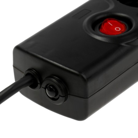 Luazon Lighting network filter, 5 outlets, 3 m, 3500 W, 3x1 mm2, 16 A, 220 V, with a fuse, black-5