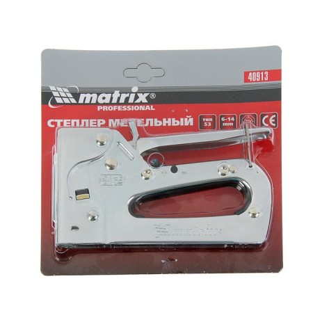 Furniture stapler Matrix, 6-14 mm, type 47, 53, metal case, adjustable-1