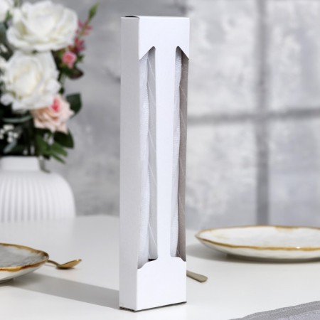 A set of wedding suppositories in the box "Fillation in roses", 27x2.2 cm, white, parental couple-2