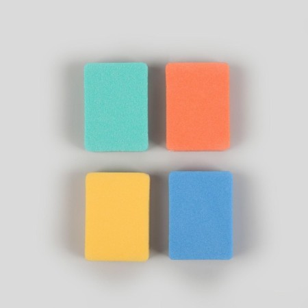 Buffs sandpaper for nails, bilateral, 4 pcs, 3.5 × 2.5 × 1 cm, multi -colored-2