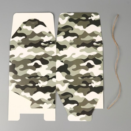 Gift folding box, packaging, Militari, 18 x 18 x 18 cm-4