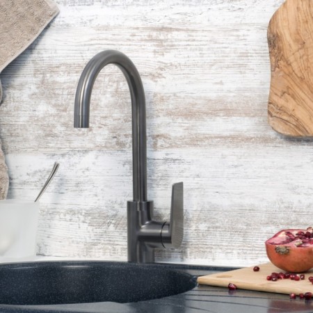 Kitchen mixer Wasserkraft Wiese 8407, single -leaf, pour 173 mm, weapons steel