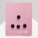 Set of icons (4 pcs.) "Cot-gadgets", white-pink color in ferrous metal
