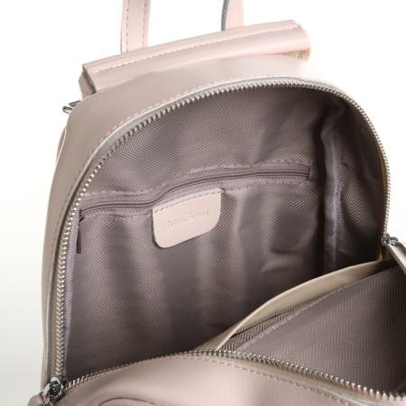 Women's backpack city on lightning, 4 outer pockets, letizia forzza, beige color-3