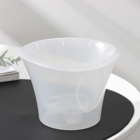 Kashpo for flowers with an insert “Laguna”, 600 ml, D = 13 cm, h = 9 cm, transparent