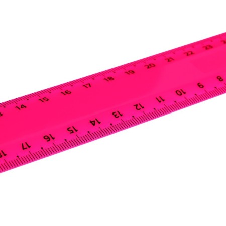 Line 30 cm Istanm, plastic, 2 scales, opaque, neon colors, euro suspension, mix-3