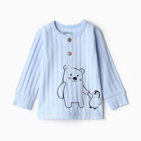 Longsliv children, color light blue, height 68 cm