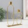 Summary Metal for 2 candles "Geometry. Smooth lines" Gold D = 2.3 cm 4x17x23 cm