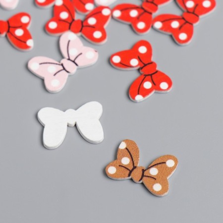 Decor tree for creativity "bow in peas" set of 25 pcs mix 1.2x1.6 cm-1