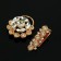 Decorative fastener, 9.4 × 4.5 cm, gold color