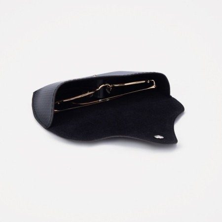 Case for glasses on the button, black color-3