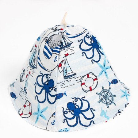 Set Gift Ethel "Captain": Kilt 75*144 cm, hat, washcloth-4