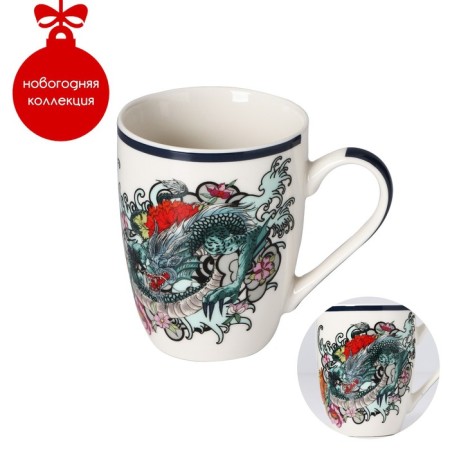 Porcelain share mug "painted dragon", 350 ml