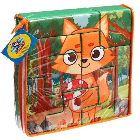 Soft developmental puzzle "Fox", 9 elements