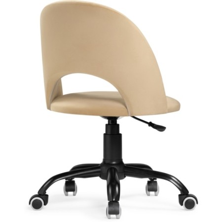 Computer chair Irre Metal/velor, black/beige 56x60x87 cm-3