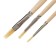 Set of brushes bristles 3 pieces, calligrata (round No. 2; flat No.: 4, 8), wooden handle