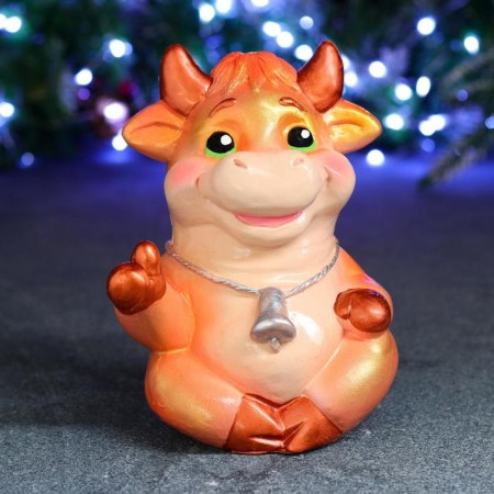 Piggy bank "Goby with a paw" Red, 19cm