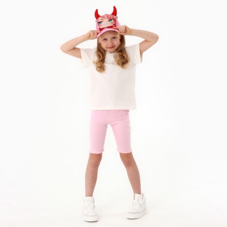 Baby cap for the girl "Devil" anime with hairpins, rr 52-54 5-7 years old-10