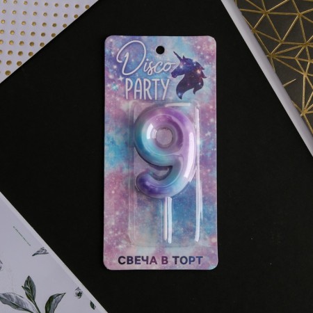 Candle for the cake, number "9", 5.5 x 8 cm.-3