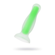 Anal plug luminous in the dark Mortimer Glow, waterproof, silicone, transparent, 12.5 cm
