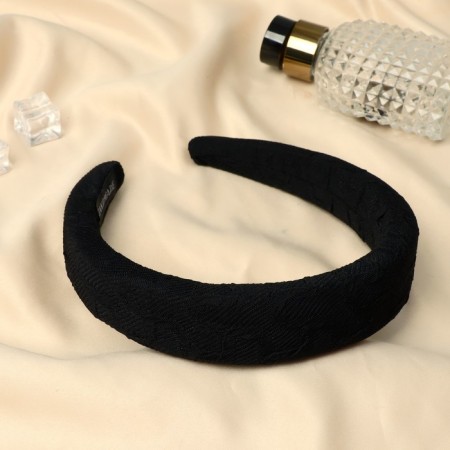 Hair rim "relief" 3 cm, black