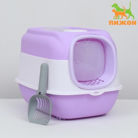 The toilet is closed with the upper hole, a scoop, a coal filter of 40 x 56 x 40 cm,