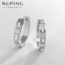 Cooping earrings Xuping radiance, color silver, d = 2 cm