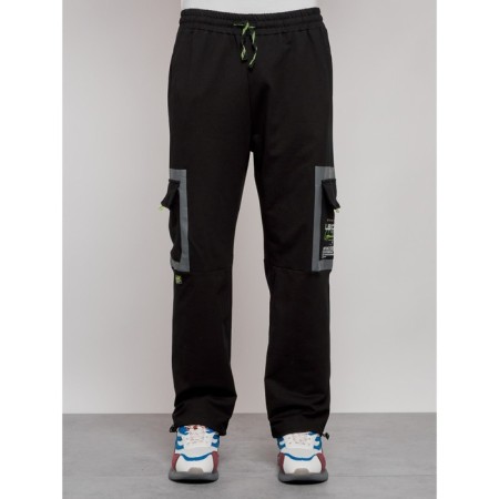Sports male pants, size 48, black color-12