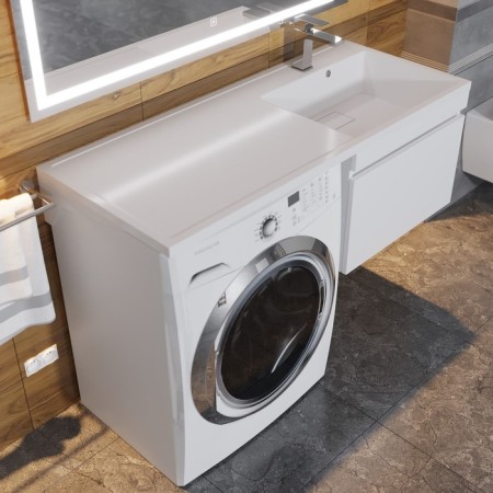 Tumbling for the washing machine Uperwood Magenta, 50 cm, suspended, white, drawer-6