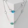 Berysuzovy world beads hope, green-blue in silver, 45cm