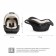 Car Seiger Siger "Daphni", group 0+, 0-13 kg, 0-1.5 years old, Marengo