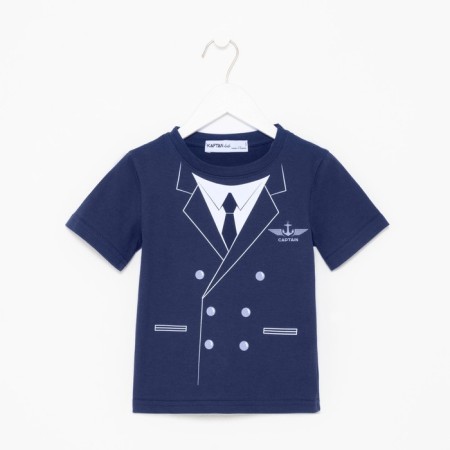 Children's T-shirt KAFTAN "Captain", blue, height 86-92 (28)-3
